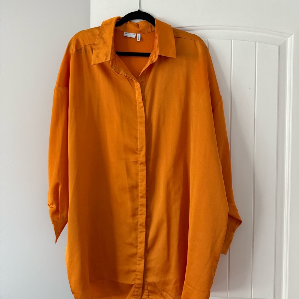 Casual Button Down Shirt Relaxed Fit sz 14